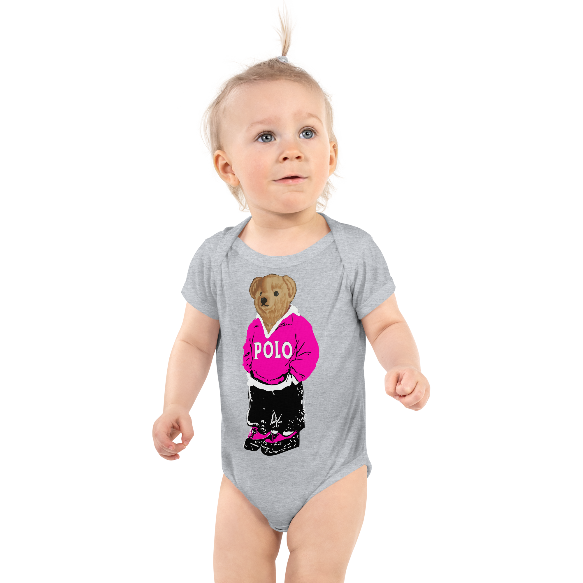 Pink Polo Bear Bodysuit