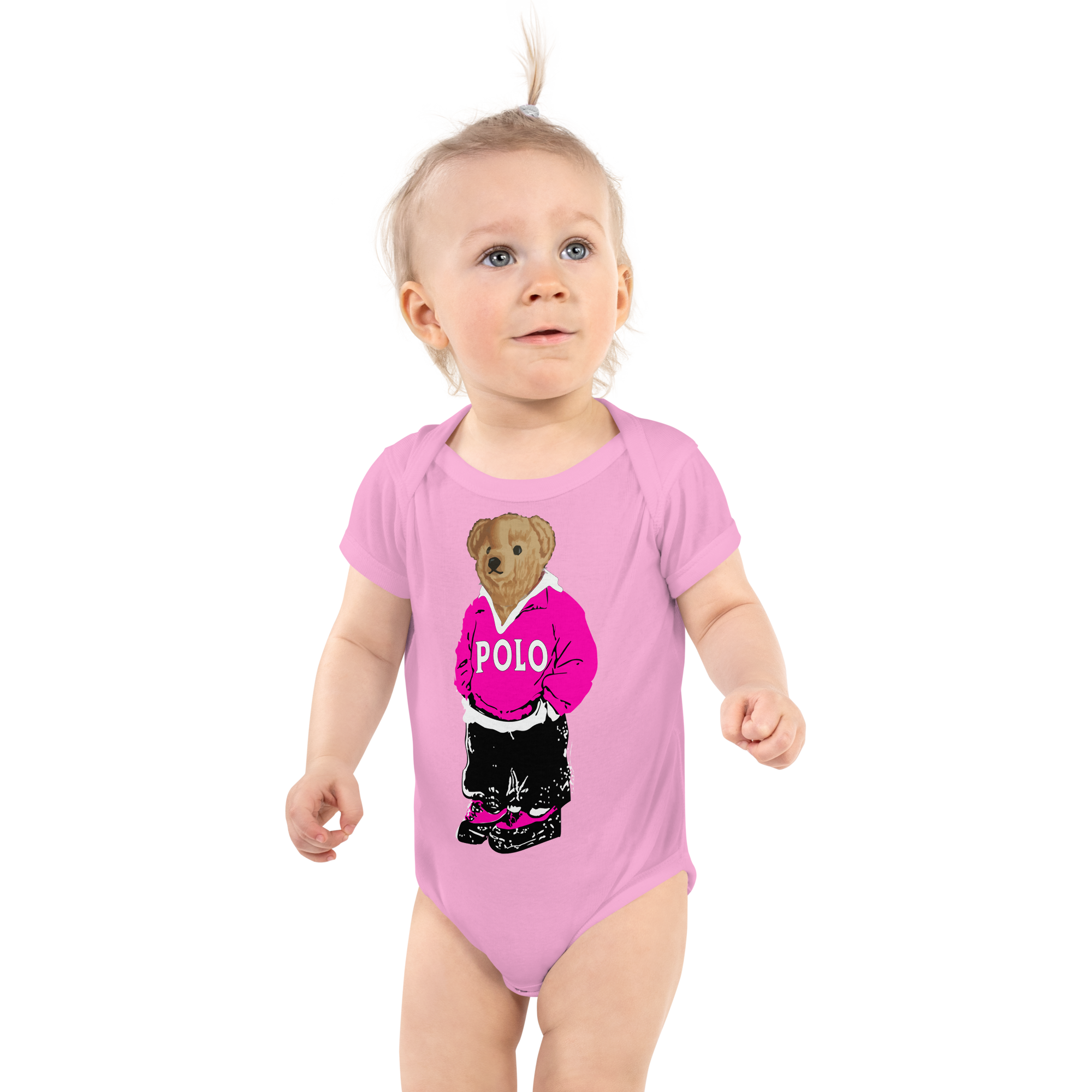 Pink Polo Bear Bodysuit
