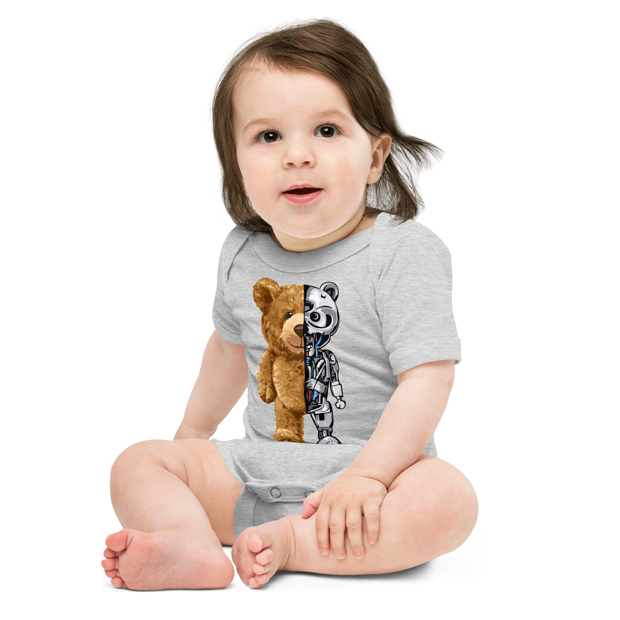 Half Robot Bear Bodysuit