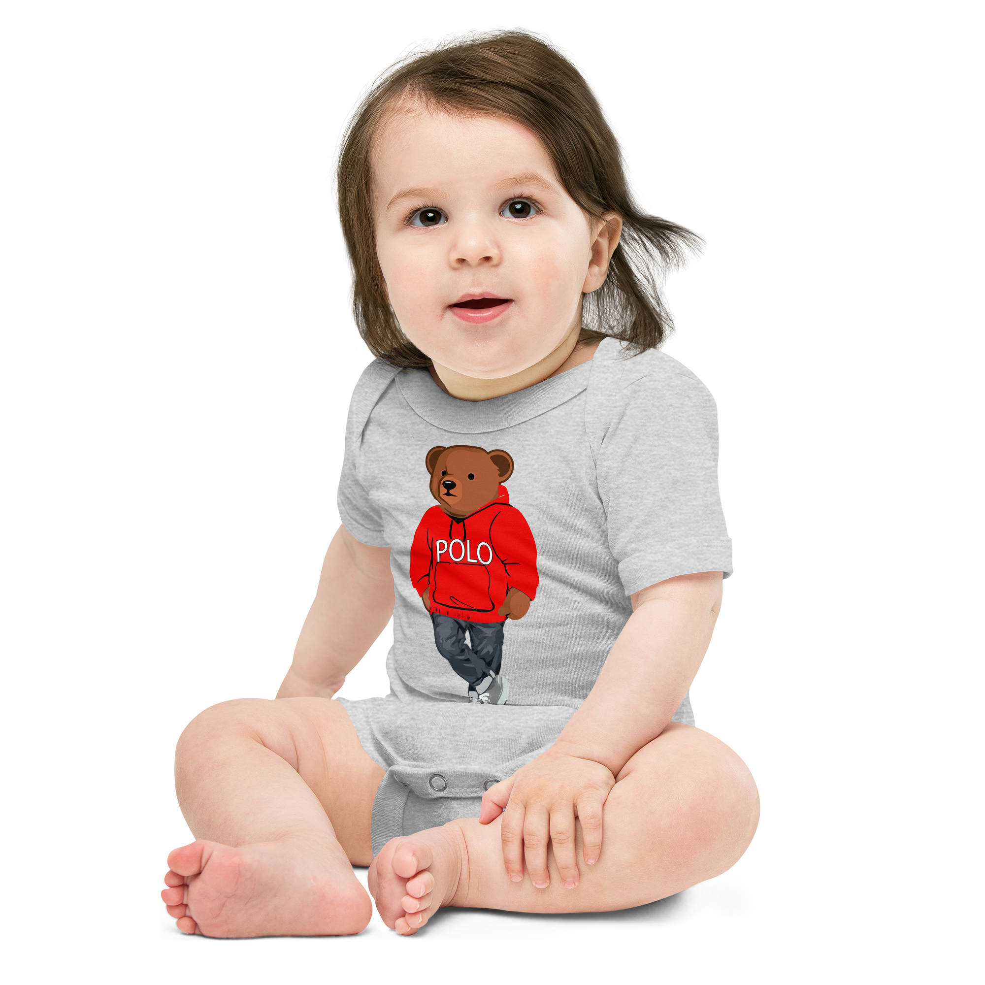 Red Polo Bear Bodysuit