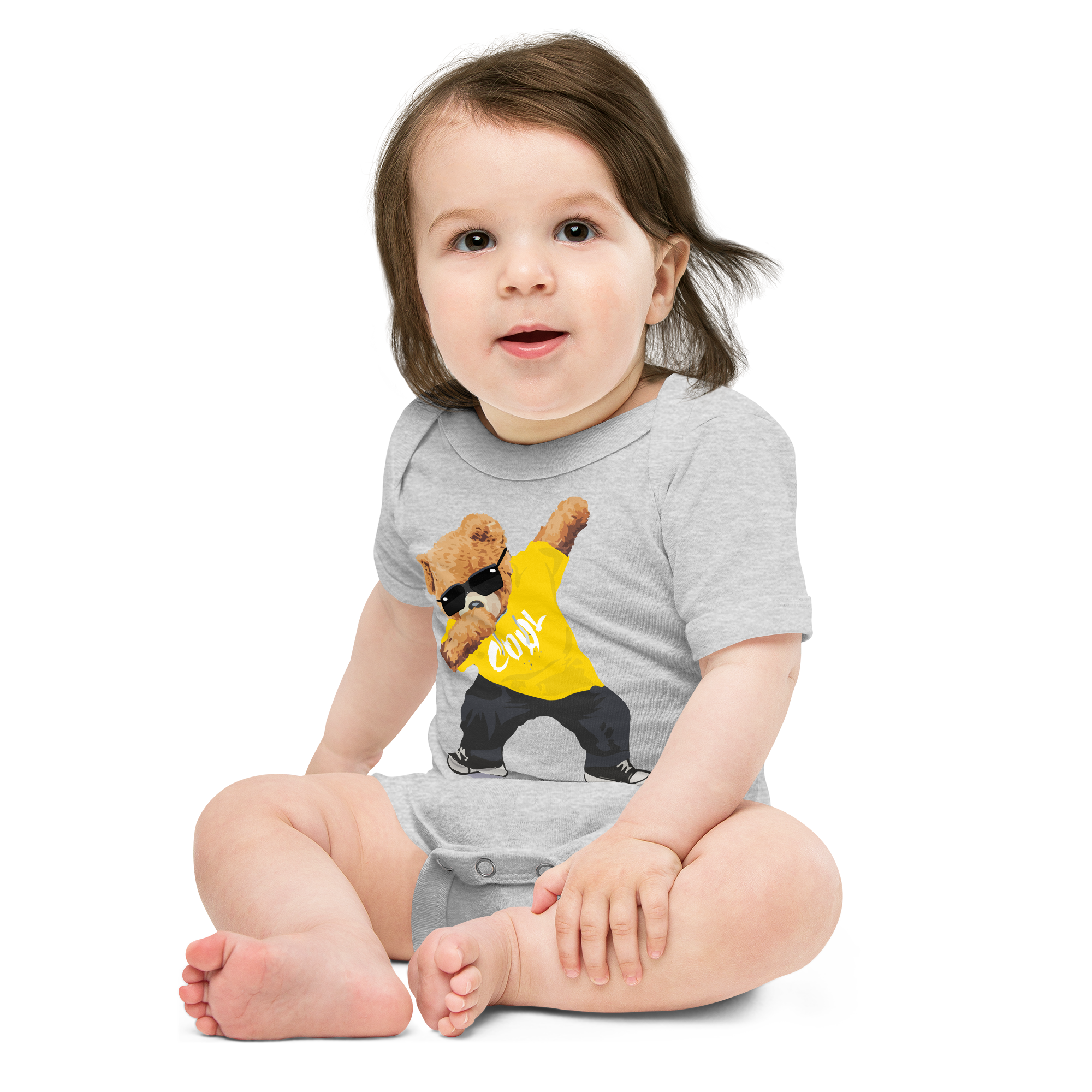 Yellow Cool Bear Bodysuit