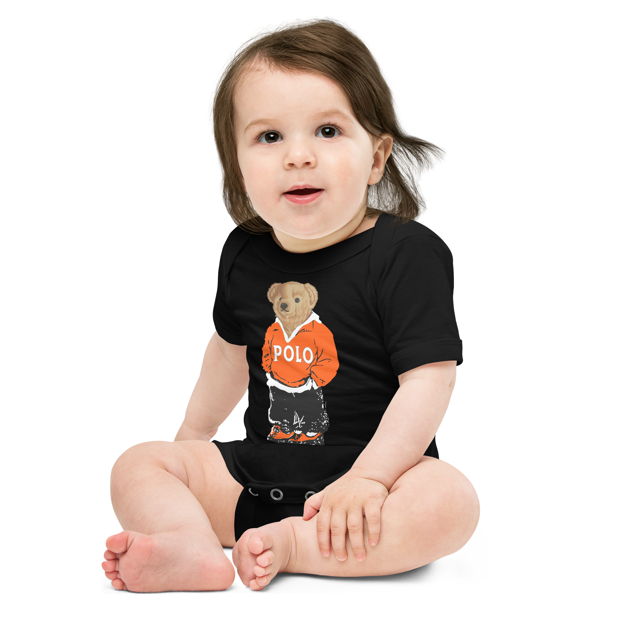 Orange Polo Bear Bodysuit