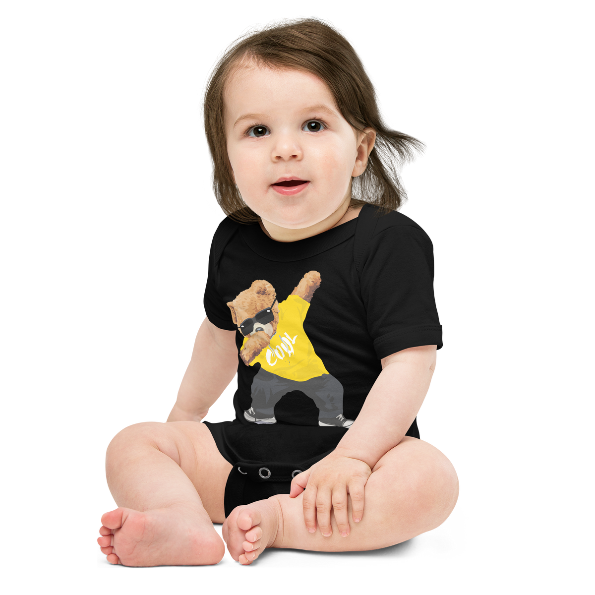 Yellow Cool Bear Bodysuit