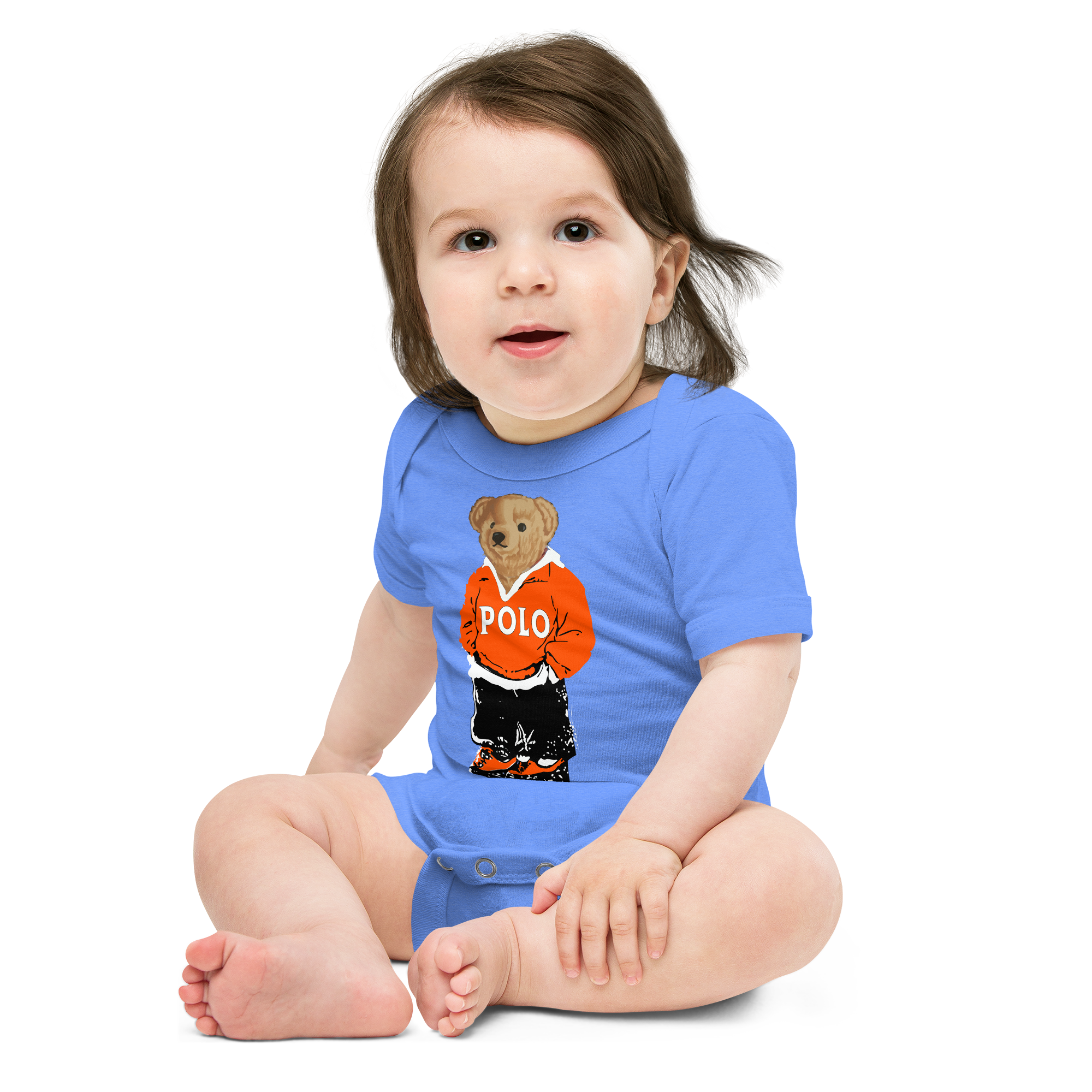 Orange Polo Bear Bodysuit