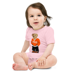 Orange Polo Bear Bodysuit