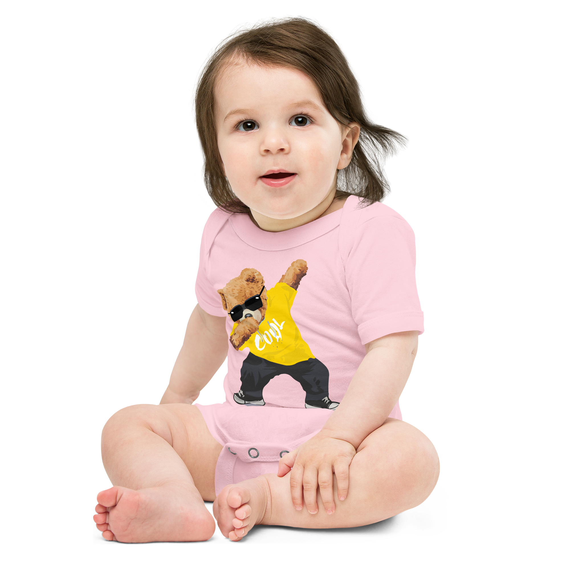 Yellow Cool Bear Bodysuit