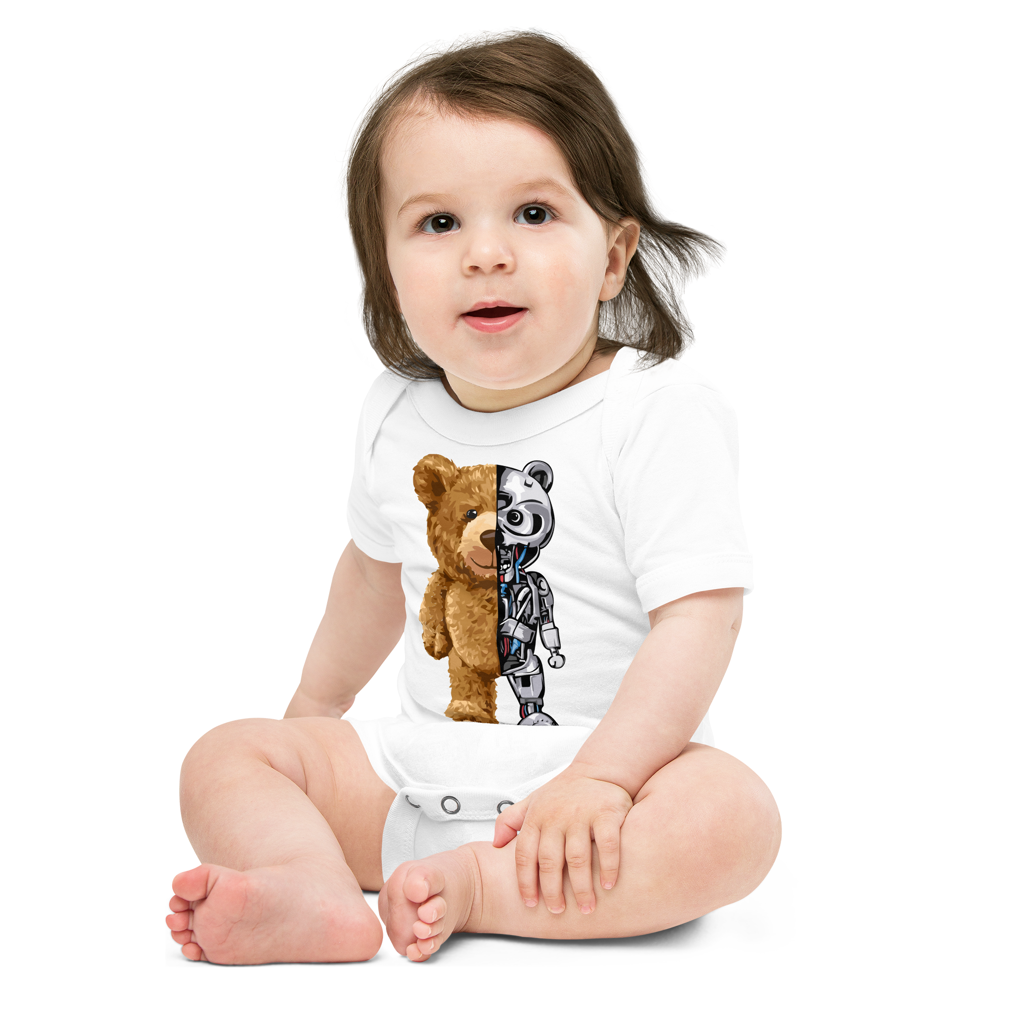 Half Robot Bear Bodysuit