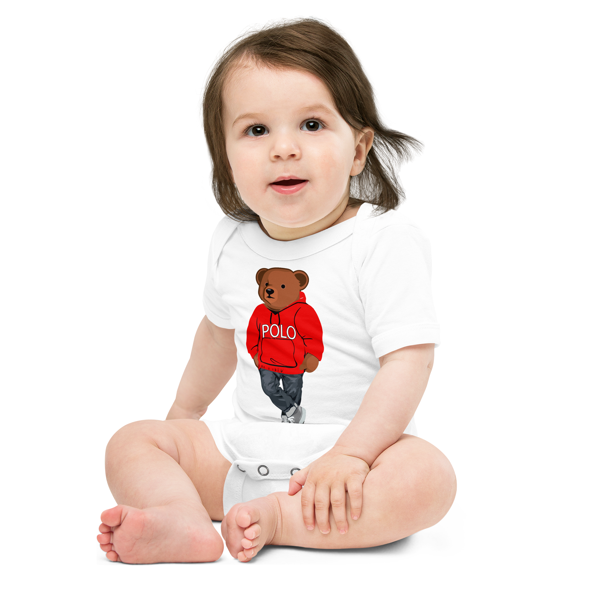 Red Polo Bear Bodysuit