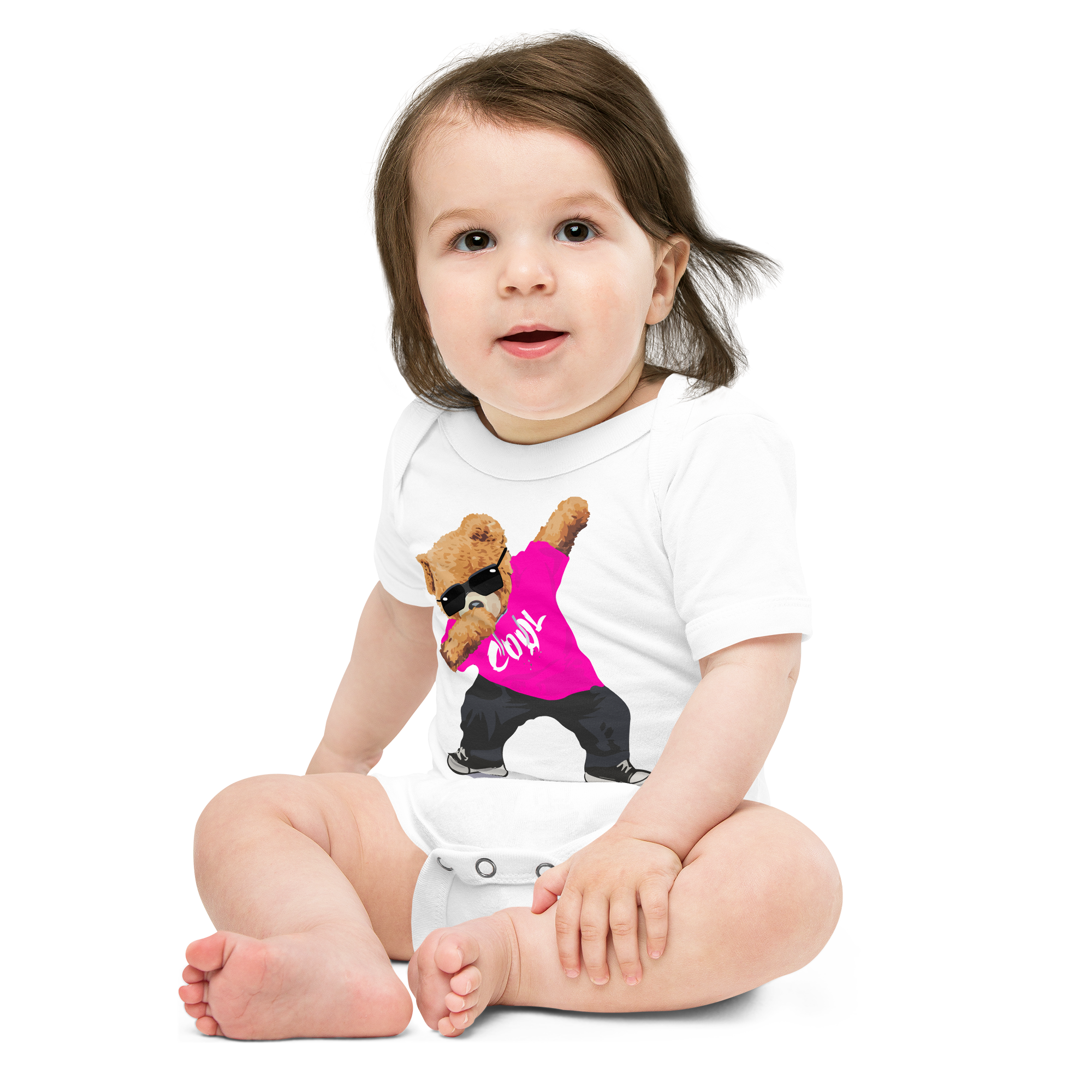 Pink Cool Bear Bodysuit