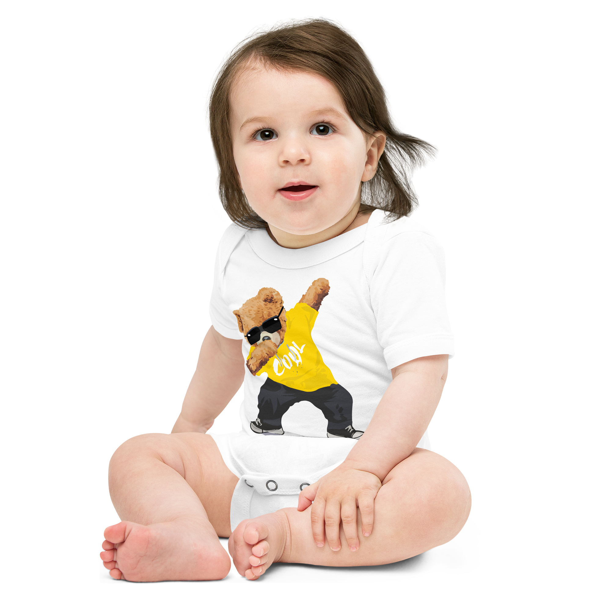 Yellow Cool Bear Bodysuit