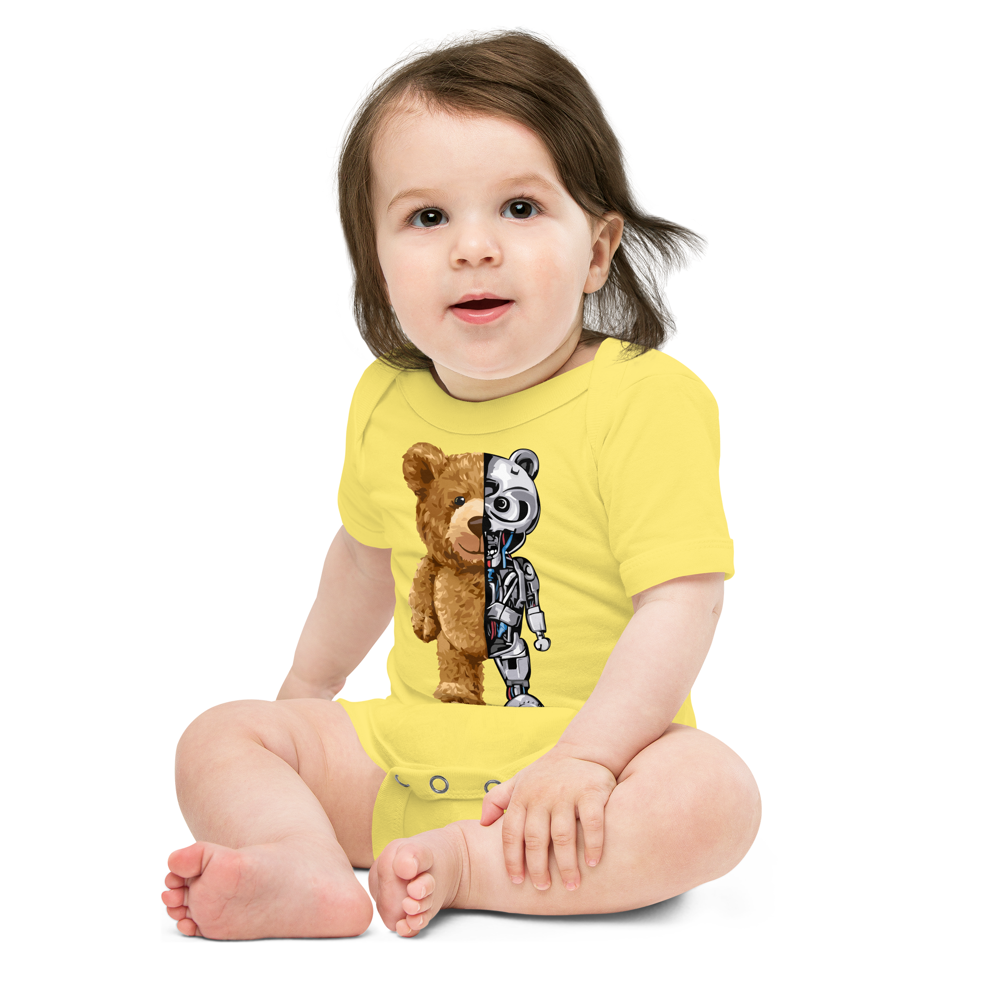 Half Robot Bear Bodysuit