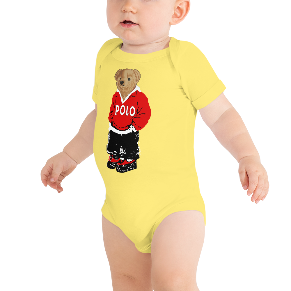 Red Polo Bear Bodysuit
