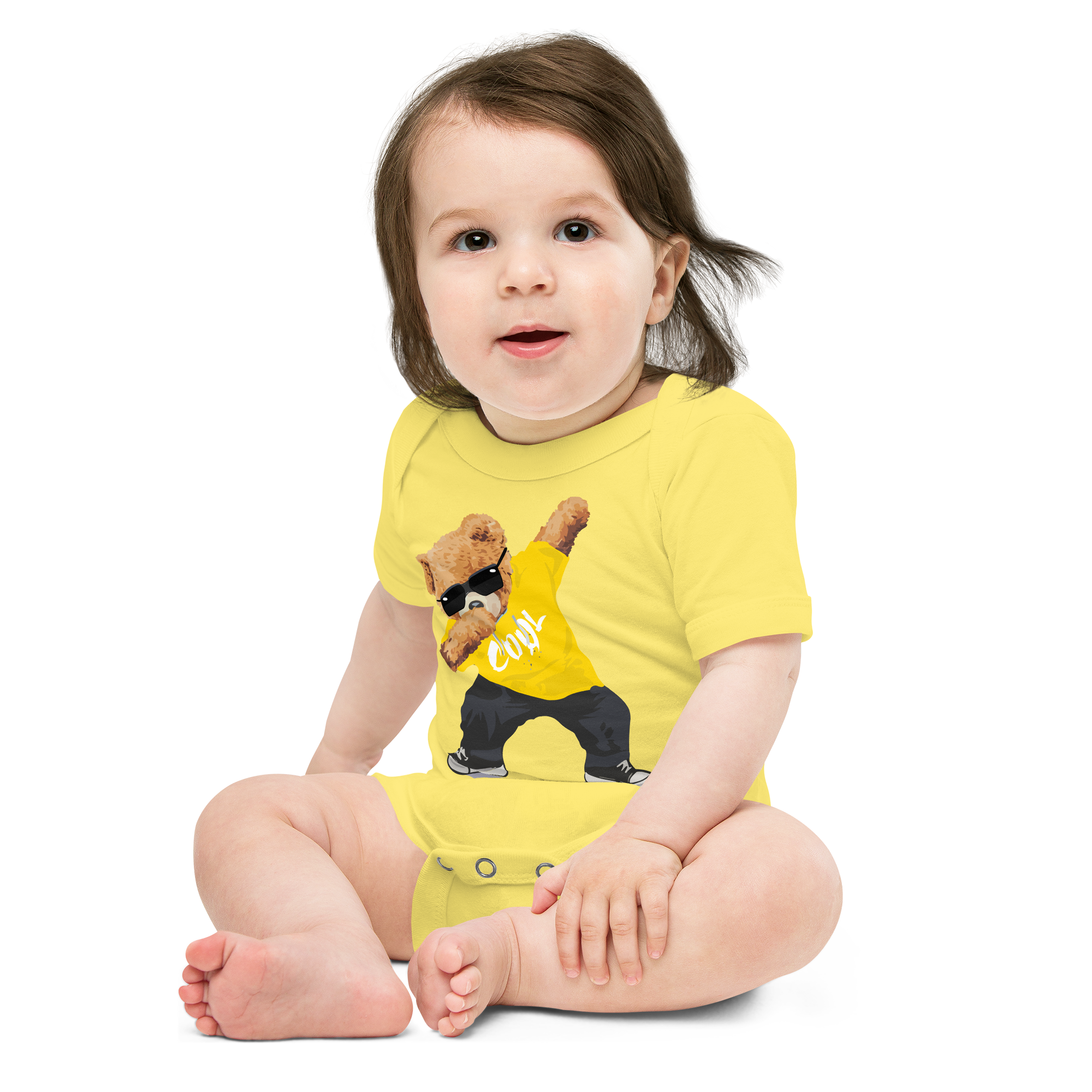 Yellow Cool Bear Bodysuit